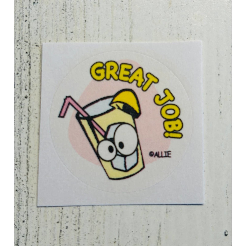 Scratch & sniff happy Allie scented Sticker Matte Single Lemonade Face